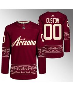 Men's Arizona Coyotes Custom Garnet Alternate Pro Jersey