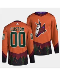 Men's Arizona Coyotes Custom Orange 2022-23 Reverse Retro Stitched Jersey