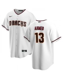 Men's Arizona Diamondbacks #13 Nick Ahmed White Cool Base Stitched Baseball Jersey
