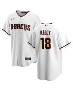 Men's Arizona Diamondbacks #18 Carson Kelly White Cool Base Stitched Baseball Jersey