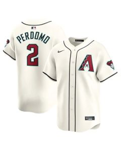 Men's Arizona Diamondbacks #2 Geraldo Perdomo White Cool Base Stitched Baseball Jersey