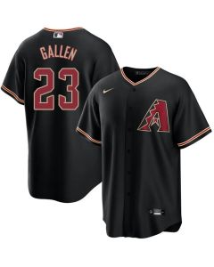 Men's Arizona Diamondbacks #23 Zac Gallen Black Base Stitched Baseball Jersey