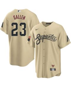 Men's Arizona Diamondbacks #23 Zac Gallen Cream Base Stitched Baseball Jersey