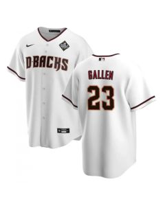 Men's Arizona Diamondbacks #23 Zac Gallen White 2023 World Series Cool Base Stitched Baseball Jersey