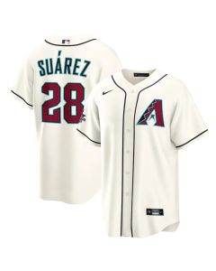 Men's Arizona Diamondbacks #28 Eugenio Suqrez Cream 2025 MLB All-Star Game Home Replica Player Jersey