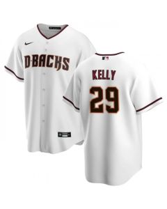 Men's Arizona Diamondbacks #29 Merrill Kelly White Cool Base Stitched Baseball Jersey