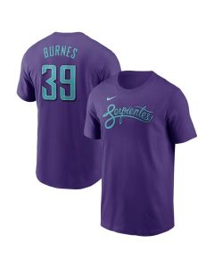 Men's Arizona Diamondbacks #39 Corbin Burnes Purple 2025 City Connect Name & Number T-Shirt