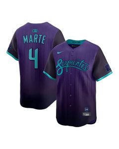 Men's Arizona Diamondbacks #4 Ketel Marte Purple 2025 City Connect Limited Player Jersey (Purple)