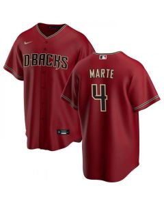 Men's Arizona Diamondbacks #4 Ketel Marte Red Cool Base Stitched Baseball Jersey