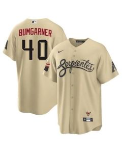 Men's Arizona Diamondbacks #40 Madison Bumgarner 2021 Cream City Connect Cool Base Stitched MLB Jersey