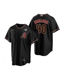 Men's Arizona Diamondbacks #40 Madison Bumgarner Black 2023 World Series Cool Base Stitched Baseball Jersey