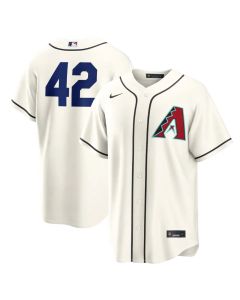 Men's Arizona Diamondbacks #42 Jackie Robinson Nike Cream Home 2026 Jackie Robinson Day Replica Jersey (Cream)