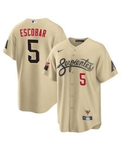 Men's Arizona Diamondbacks #5 Eduardo Escobar 2021 Cream City Connect Cool Base Stitched MLB Jersey