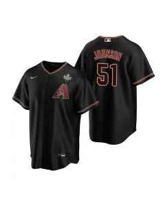 Men's Arizona Diamondbacks #51 Randy Johnson Black 2023 World Series Cool Base Stitched Baseball Jersey