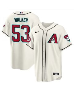 Men's Arizona Diamondbacks #53 Christian Walker 2023/24 Cream Cool Base Stitched Baseball Jersey
