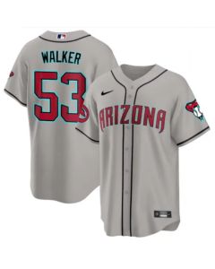 Men's Arizona Diamondbacks #53 Christian Walker 2023/24 Gray Cool Base Stitched Baseball Jersey