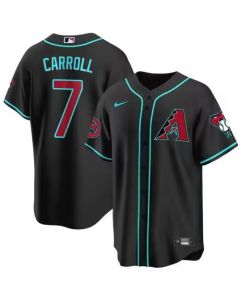 Men's Arizona Diamondbacks #7 Corbin Carroll 2023/24 Black Cool Base Stitched Baseball Jersey