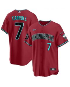 Men's Arizona Diamondbacks #7 Corbin Carroll 2023/24 Red Cool Base Stitched Baseball Jersey