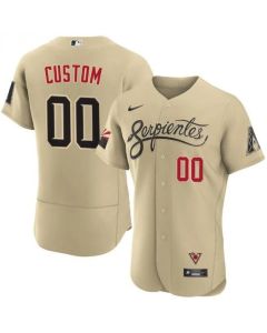 Men's Arizona Diamondbacks ACTIVE PLAYER Custom 2021 Gold City Connect Flex Base Stitched MLB Jersey
