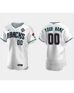 Men's Arizona Diamondbacks Active Player Custom White 2023 World Series Flex Base Stitched Jersey