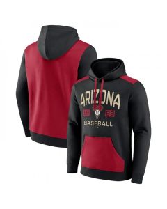Men's Arizona Diamondbacks Black/Red Chip in Pullover Hoodie
