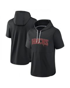 Men's Arizona Diamondbacks Black Sideline Training Hooded Performance T-Shirt