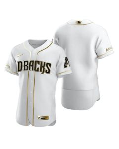 Men's Arizona Diamondbacks Blank 2020 White Golden Flex Base Stitched MLB Jersey