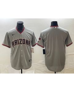 Men's Arizona Diamondbacks Blank Grey Cool Base Stitched Baseball Jersey