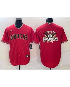 Men's Arizona Diamondbacks Red Team Big Logo Cool Base Stitched Baseball Jersey (Red)