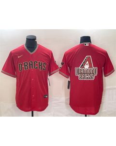 Men's Arizona Diamondbacks Red Team Big Logo Cool Base Stitched Baseball Jersey