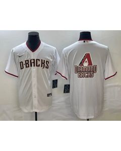 Men's Arizona Diamondbacks White Team Big Logo Cool Base Stitched Baseball Jersey