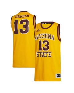 Men's Arizona State Sun Devils #13 James Harden Gold stitched NCAA Jersey