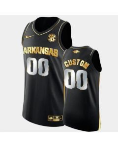 Men's Arkansas Razorbacks ACTIVE PLAYER Custom Black/Golden Stitched Basketball Jersey