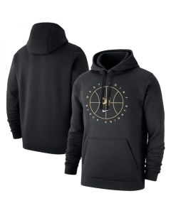Men's Army Black Knights Black Basketball Icon Club Fleece Pullover Hoodie