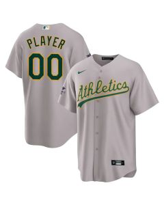 Men's Athletics Gray 2025 MLB All-Star Game Away Custom Replica Jersey (Gray)