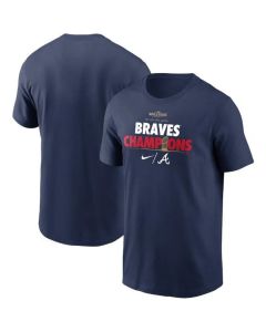 Men's Atlanta Braves 2021 Navy World Series Champions Celebration T-Shirt