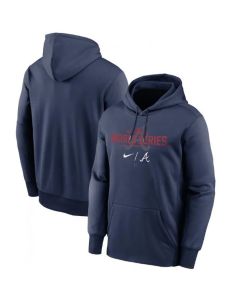 Men's Atlanta Braves 2021 Navy World Series Collection Dugout Pullover Hoodie