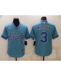 Men's Atlanta Braves #3 Dale Murphy Blue Stitched Baseball Jersey