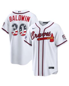 Men's Atlanta Braves #30 Drake Baldwin Nike White 2026 All-Star Edition Stars & Stripes Stadium Jersey