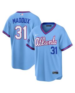 Men's Atlanta Braves #31 Greg Maddux Nike Powder Blue 2026 City Connect Stadium Jersey (City Connect)