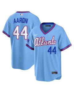 Men's Atlanta Braves #44 Hank Aaron Nike Powder Blue 2026 City Connect Stadium Jersey (Blue)