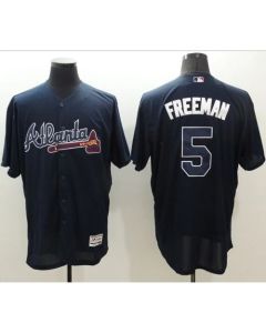 Men's Atlanta Braves #5 Freddie Freeman Navy Blue Flexbase Authentic Collection Stitched MLB Jersey