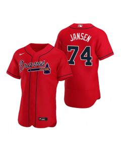 Men's Atlanta Braves #74 Kenley Jansen Red Flex Base Stitched Baseball Jersey