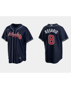 Men's Atlanta Braves #8 Eddie Rosario Navy Cool Base Stitched Jersey
