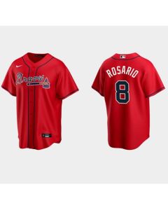 Men's Atlanta Braves #8 Eddie Rosario Red Cool Base Stitched Jersey