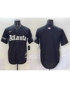 Men's Atlanta Braves Black Gothic South x Outkast Edition Vapor Limited Stitched Baseball Jersey