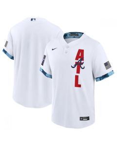 Men's Atlanta Braves Blank 2021 White All-Star Cool Base Stitched MLB Jersey
