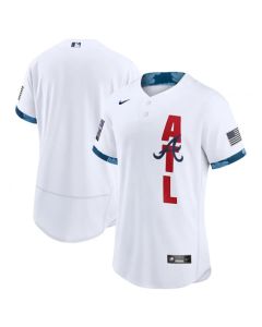 Men's Atlanta Braves Blank 2021 White All-Star Flex Base Stitched MLB Jersey