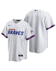 Men's Atlanta Braves Blank 2021 White City Connect Stitched Jersey