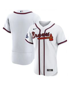 Men's Atlanta Braves Blank 2021 White World Series Champions Stitched Baseball Jersey